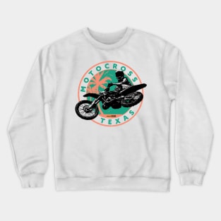 Texas Style Motocross Green Crewneck Sweatshirt